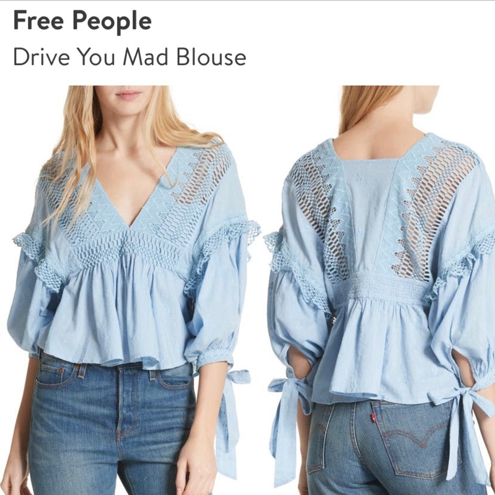 Free people drive you mad blouse